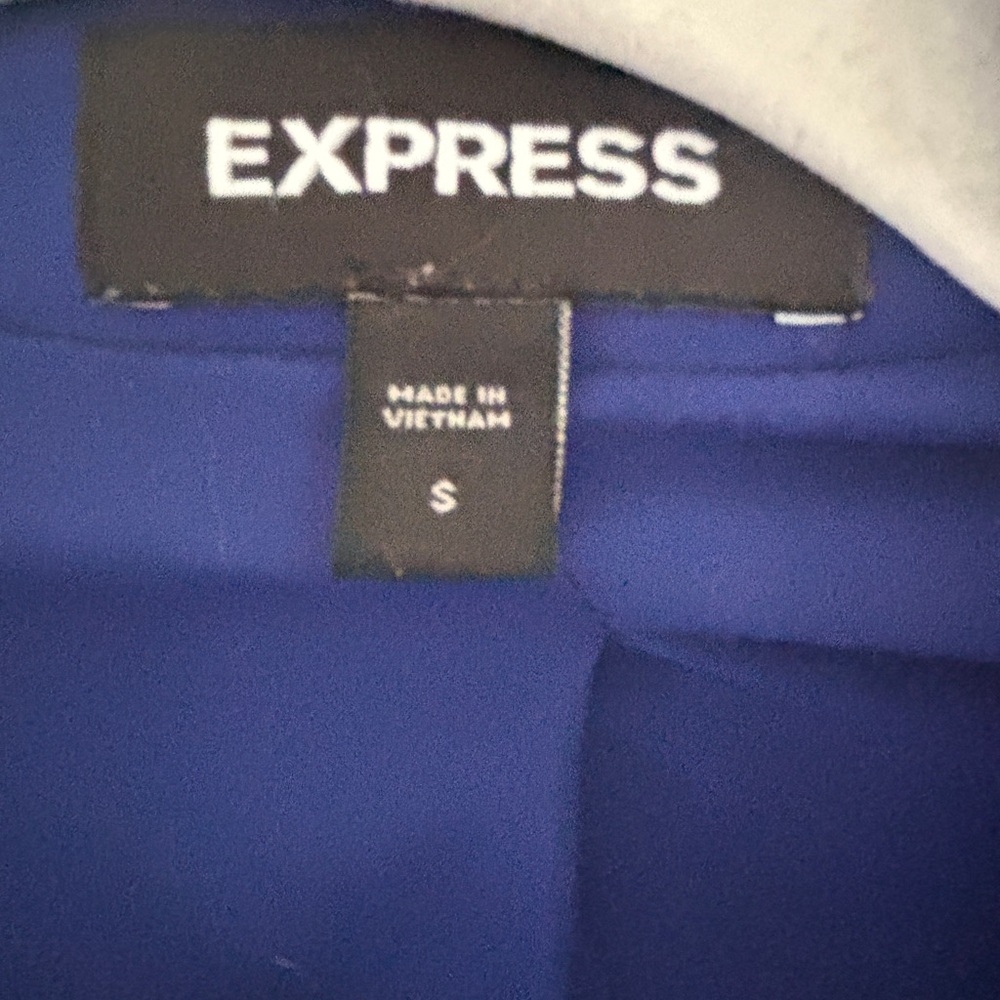 Express Blue Blazer Modern Fit Notched Lapels - Picture 2 of 2